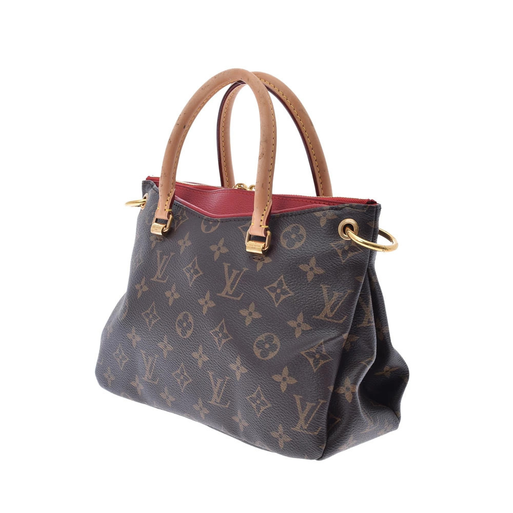 Louis Vuitton Cerise Handbag Bag Red Pallas Monogram Canvas Shoulder